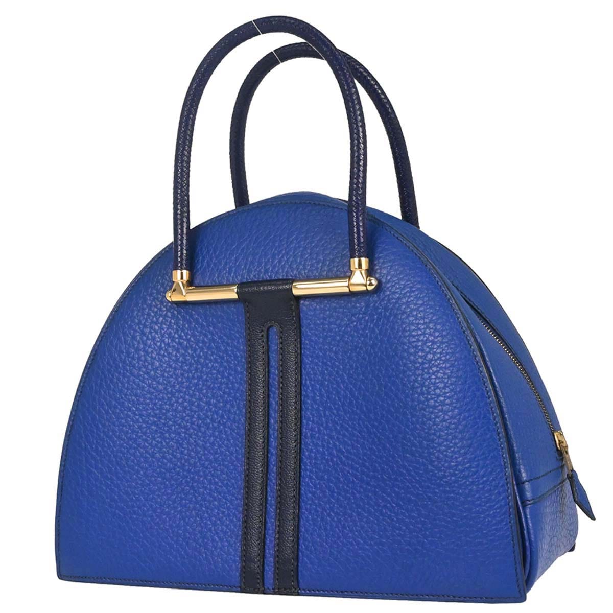 Hermes 1995 Blue France Fjord Gobi Handbag