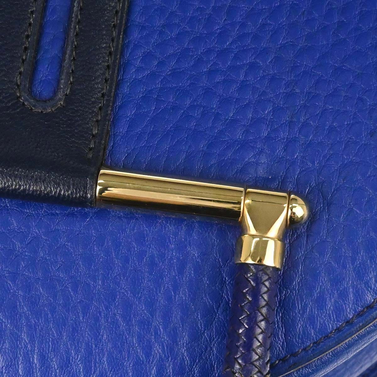 Hermes 1995 Blue France Fjord Gobi Handbag