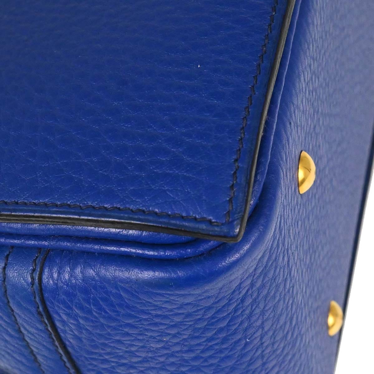 Hermes 1995 Blue France Fjord Gobi Handbag