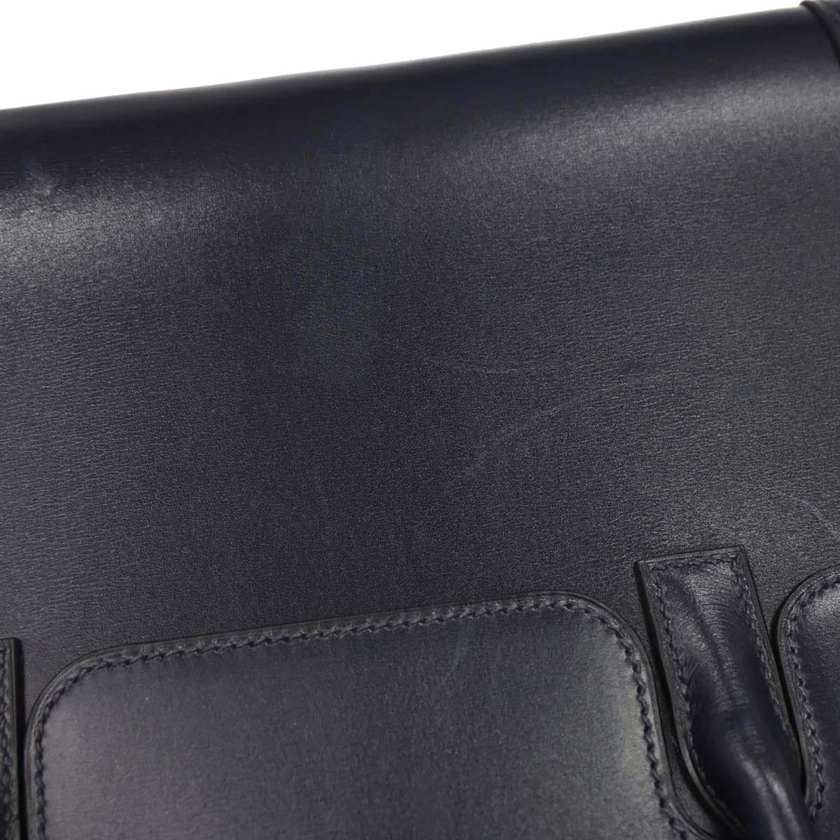 Hermes 2000 Blue Indigo Box Calf Drag 2 37 Handbag