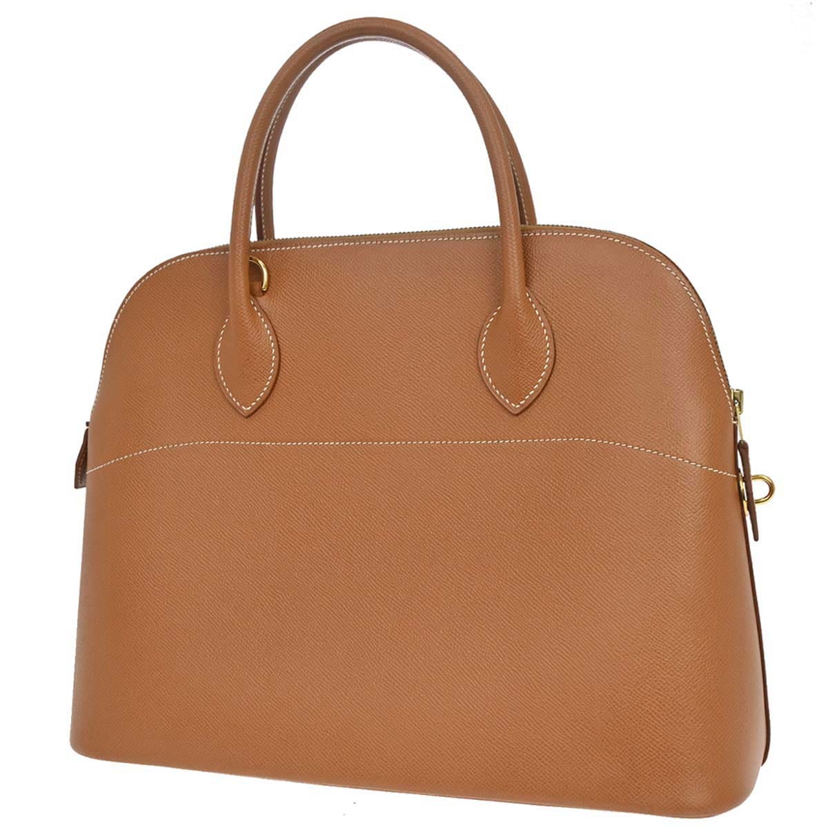 Hermes Gold Courchevel Bolide 35 Handbag