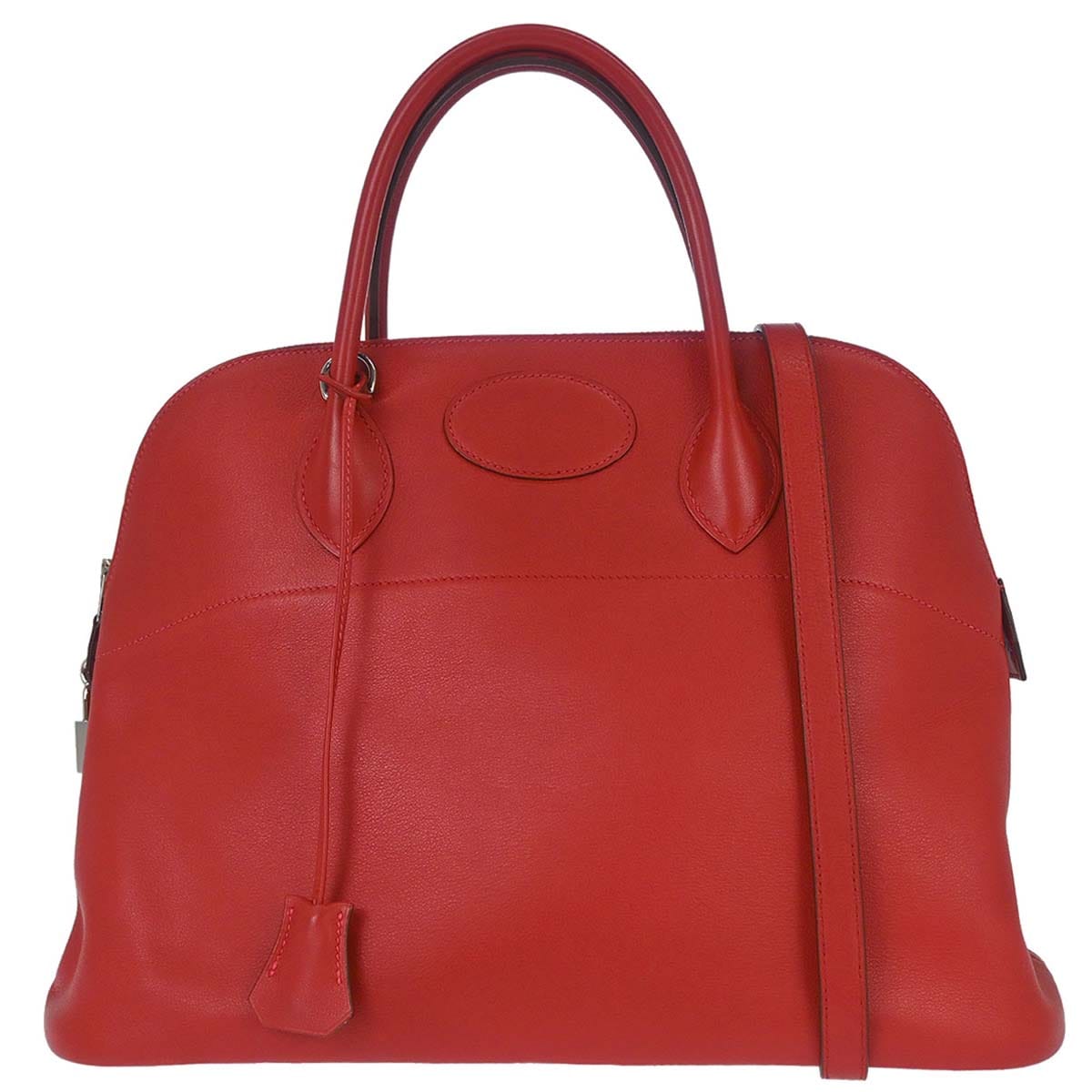 Hermes Vermilion Swift Bolide 35 2way Shoulder Handbag