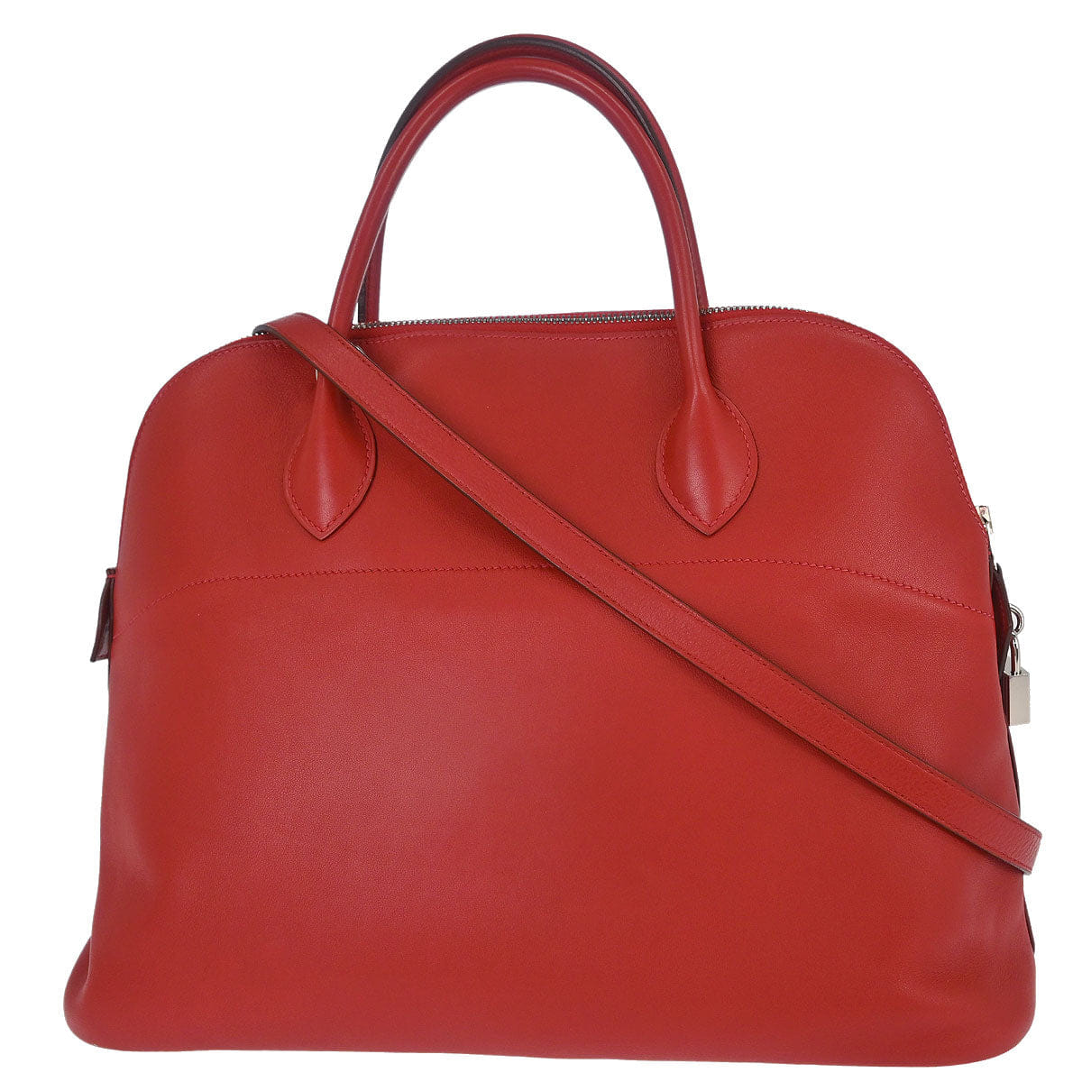 Hermes Vermilion Swift Bolide 35 2way Shoulder Handbag