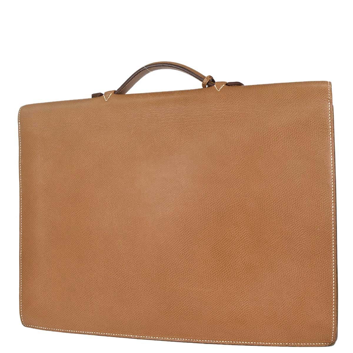 Hermes Gold Courchevel Sac a Depeches 41 Business Bag Handbag