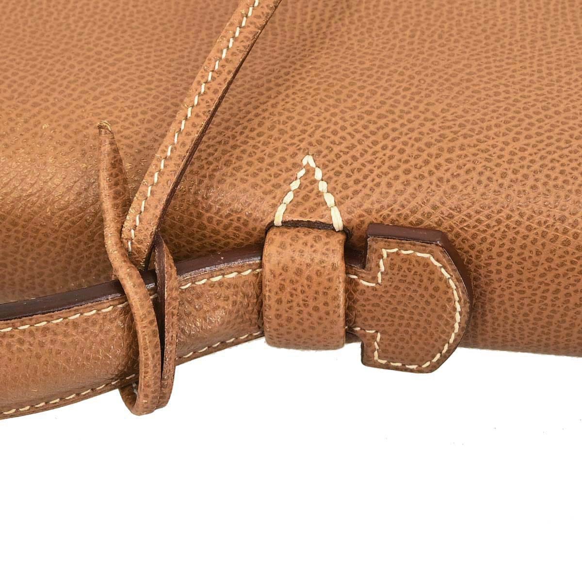 Hermes Gold Courchevel Sac a Depeches 41 Business Bag Handbag