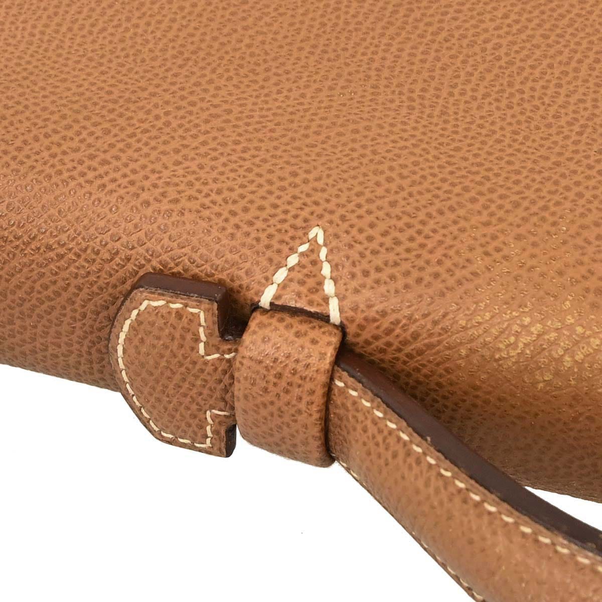 Hermes Gold Courchevel Sac a Depeches 41 Business Bag Handbag