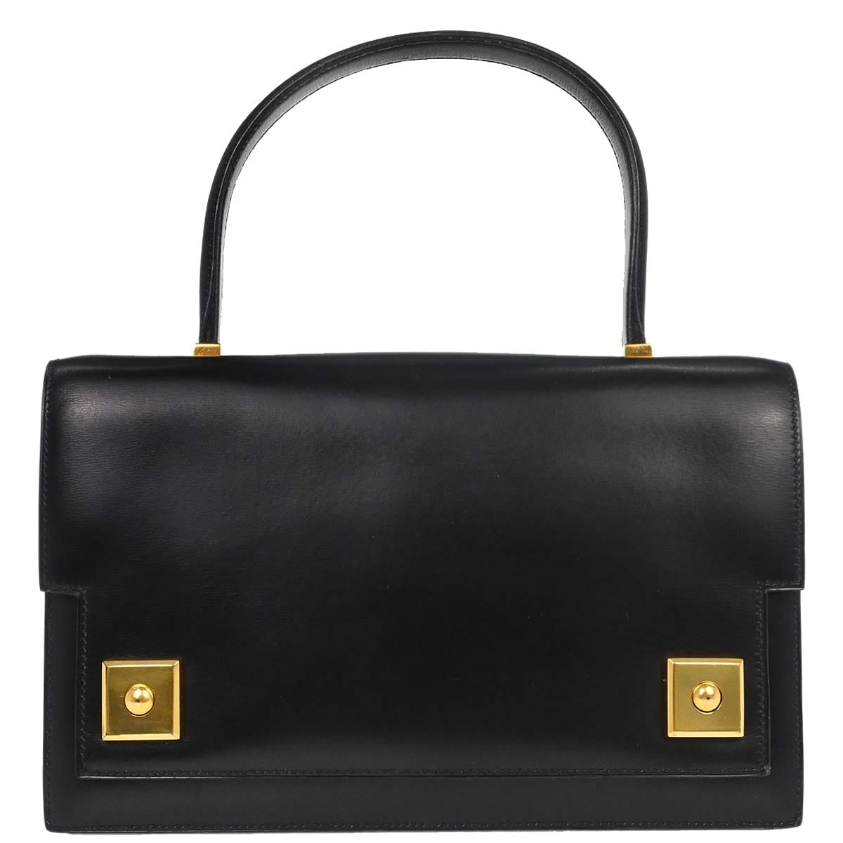 Hermes Black Box Calf Piano Handbag