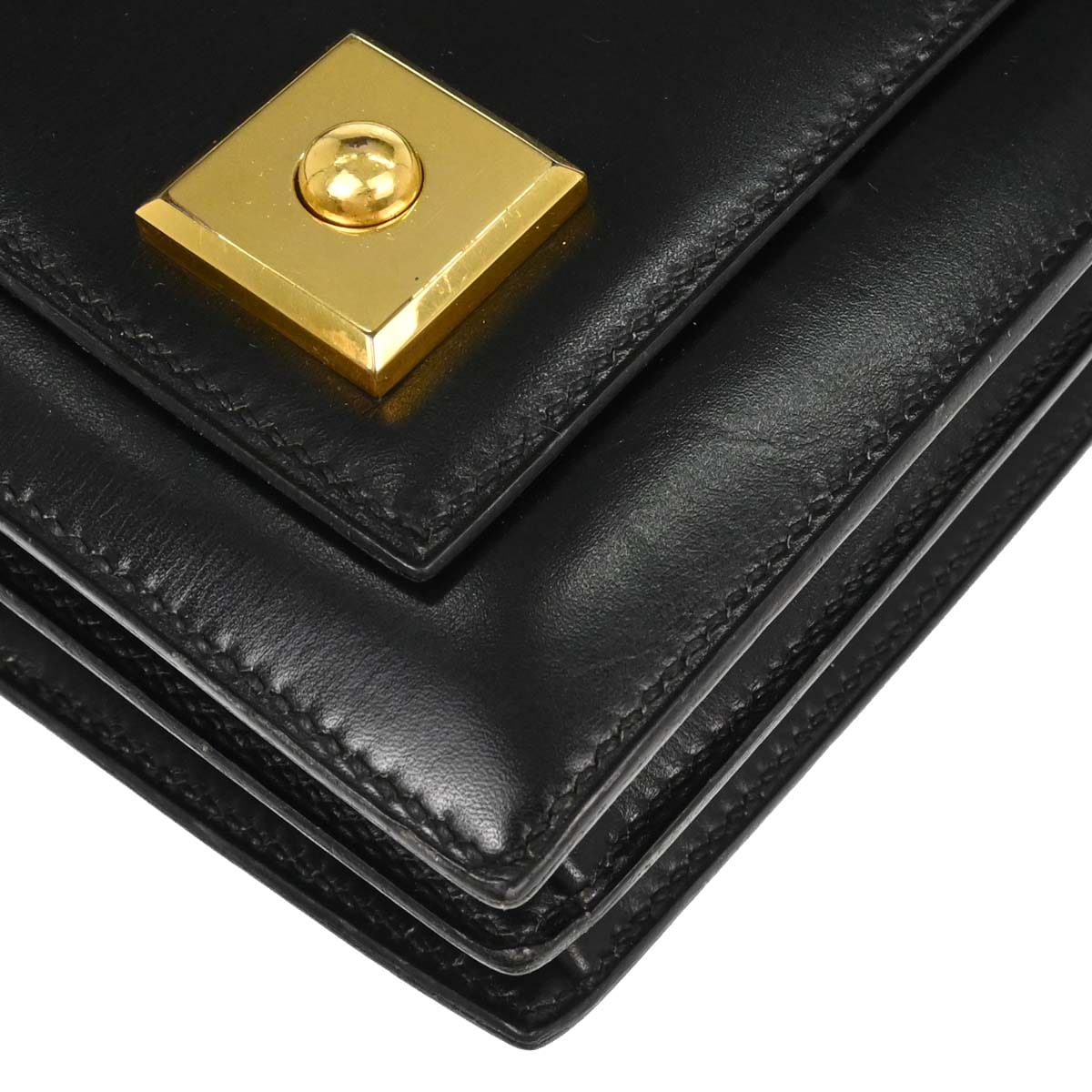 Hermes Black Box Calf Piano Handbag