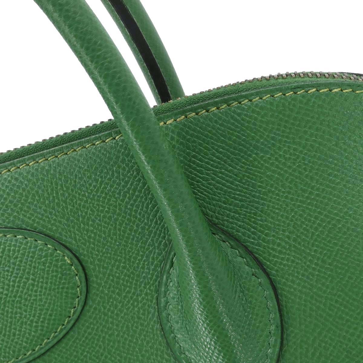 Hermes Green Courchevel Bolide 35 2way Shoulder Handbag
