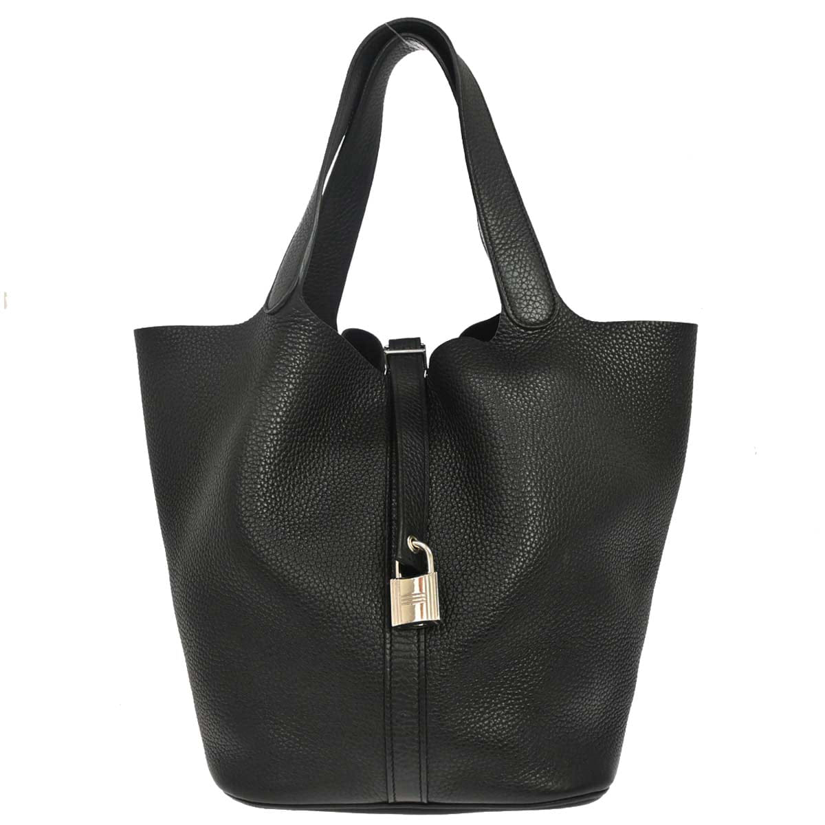 Hermes Black Taurillon Clemence Picotin Lock 26 GM Handbag