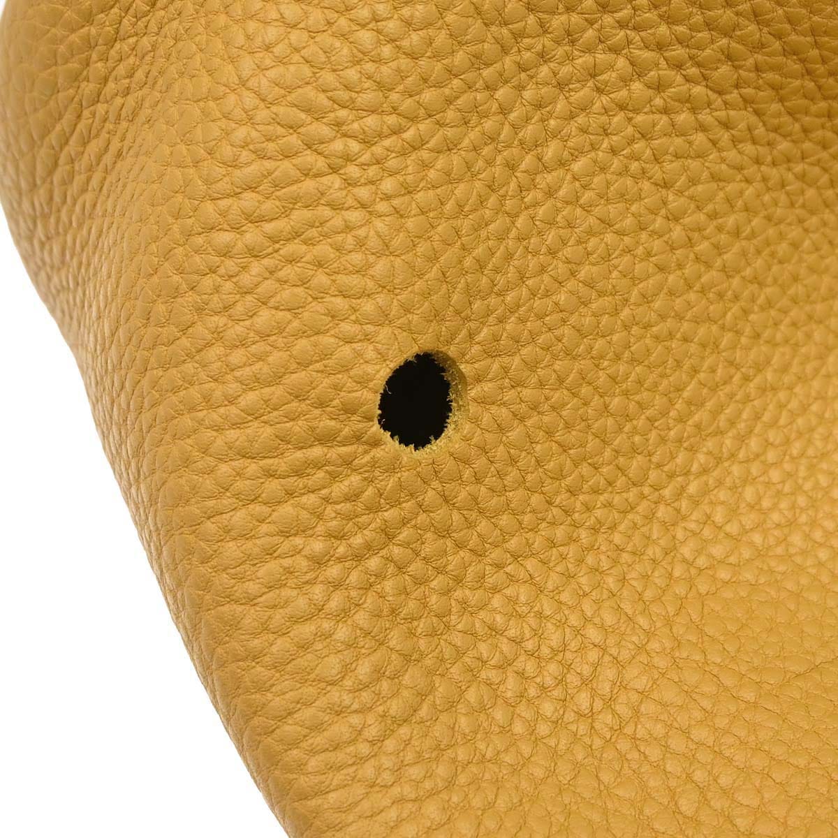 Hermes Curry Taurillon Clemence Mangeoire PM Handbag
