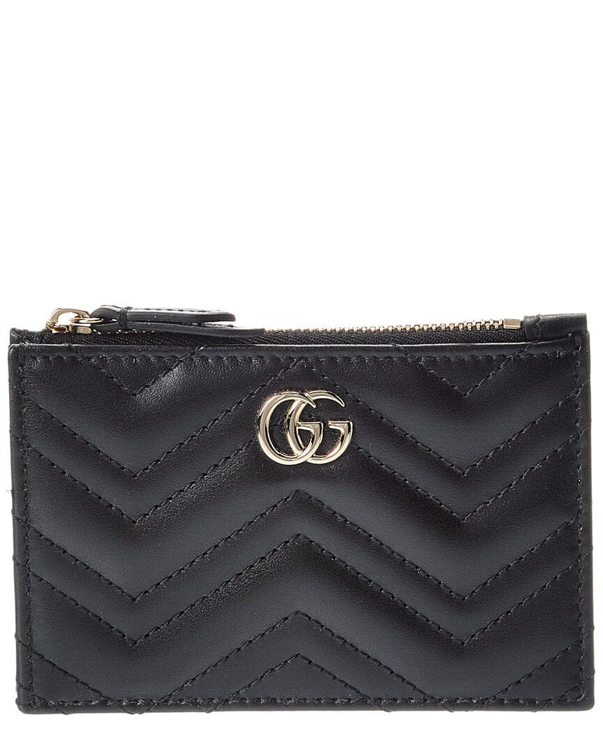 Gucci Gg Marmont Zip Leather Key Pouch