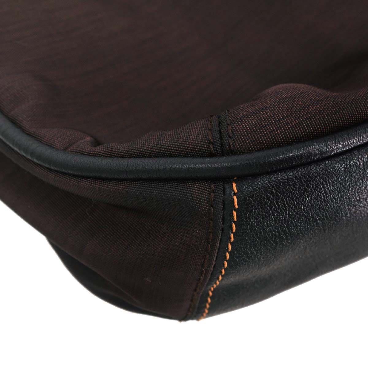 Loewe * Brown Nylon Anagram Handbag