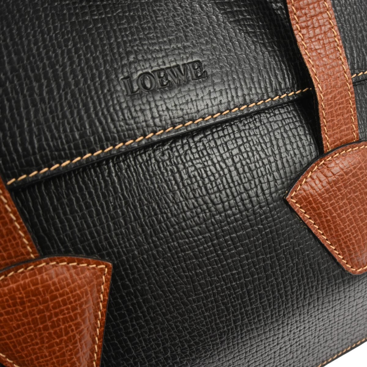 Loewe Black Leather 2way Shoulder Handbag
