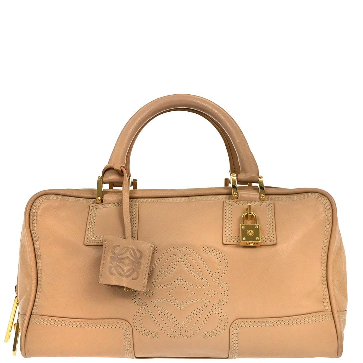 Loewe Beige Nappa Leather Amazona 28 Handbag