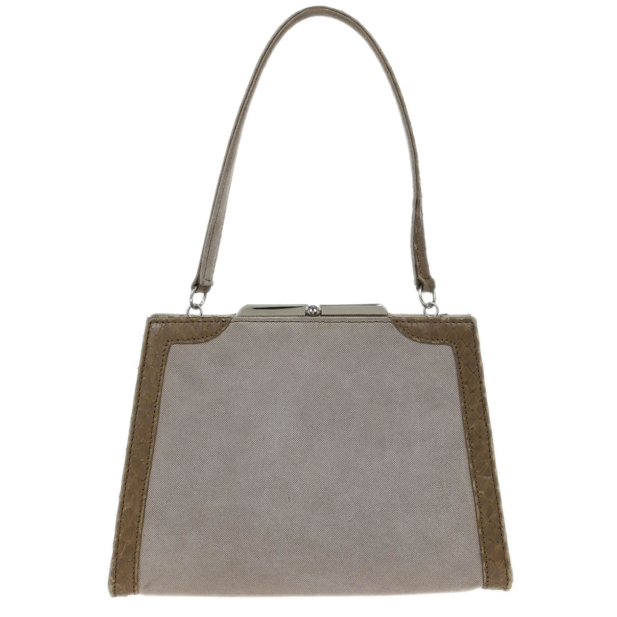 Loewe * Suede Python Trim Handbag