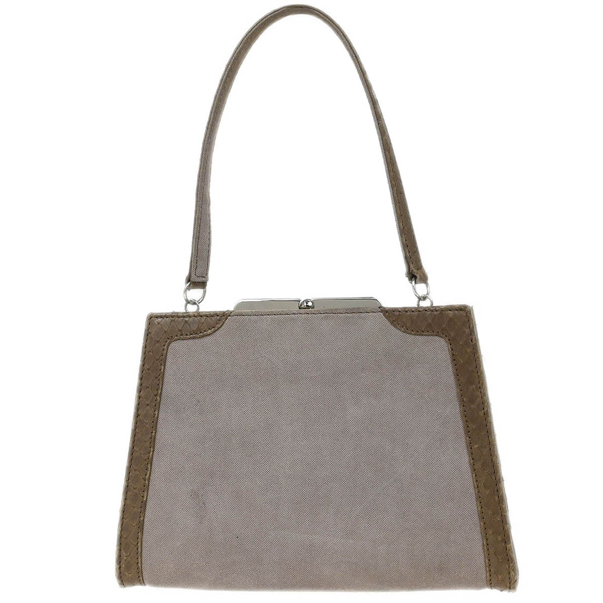 Loewe * Suede Python Trim Handbag