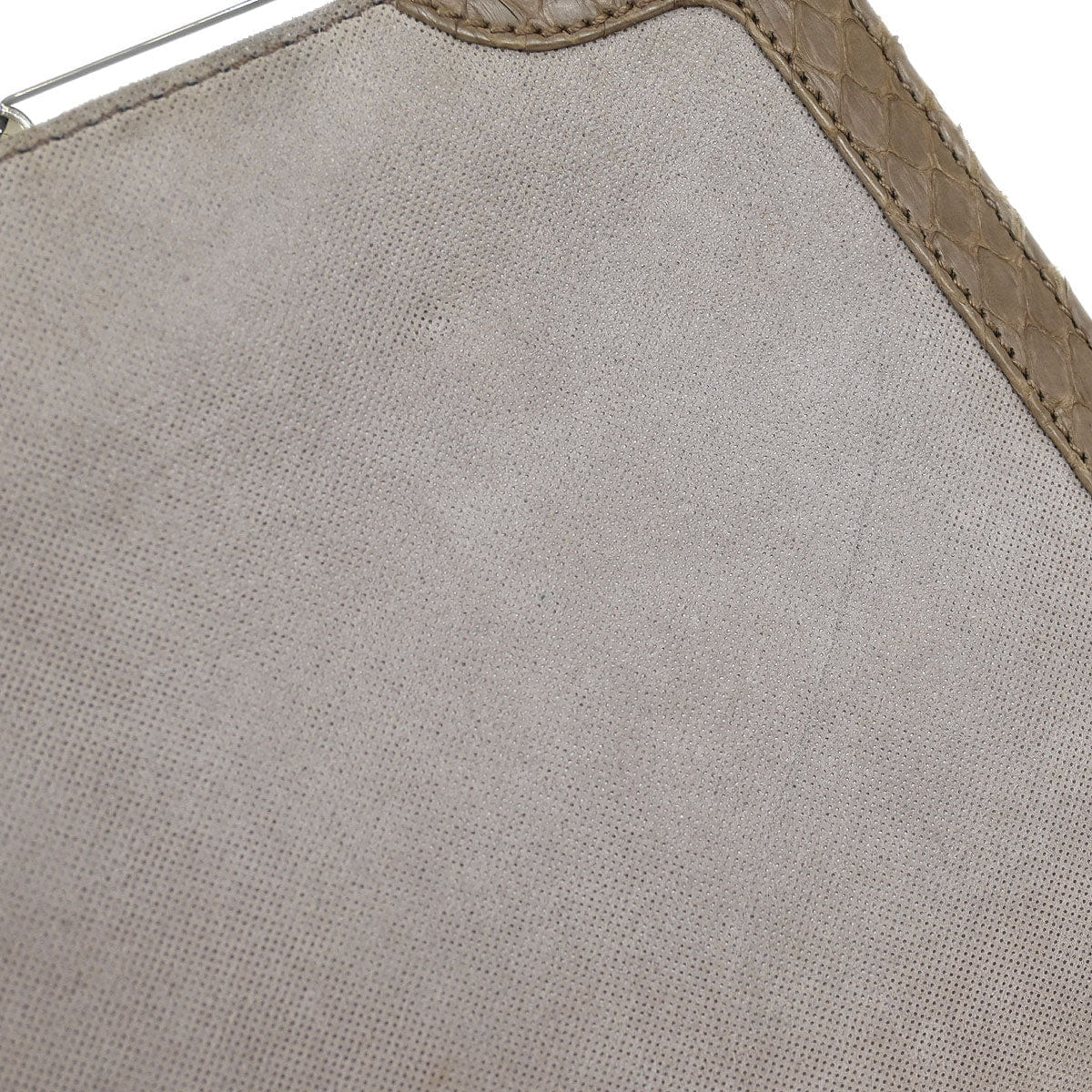 Loewe * Suede Python Trim Handbag
