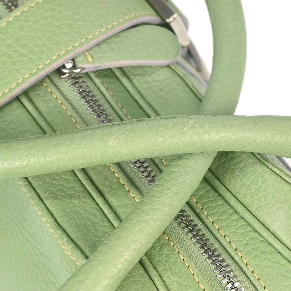 Loewe Green Leather Senda Handbag