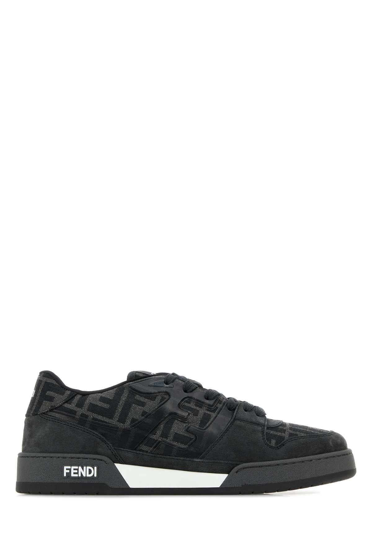 Fendi Logo - Jacquard Low - Top Sneaker — Black