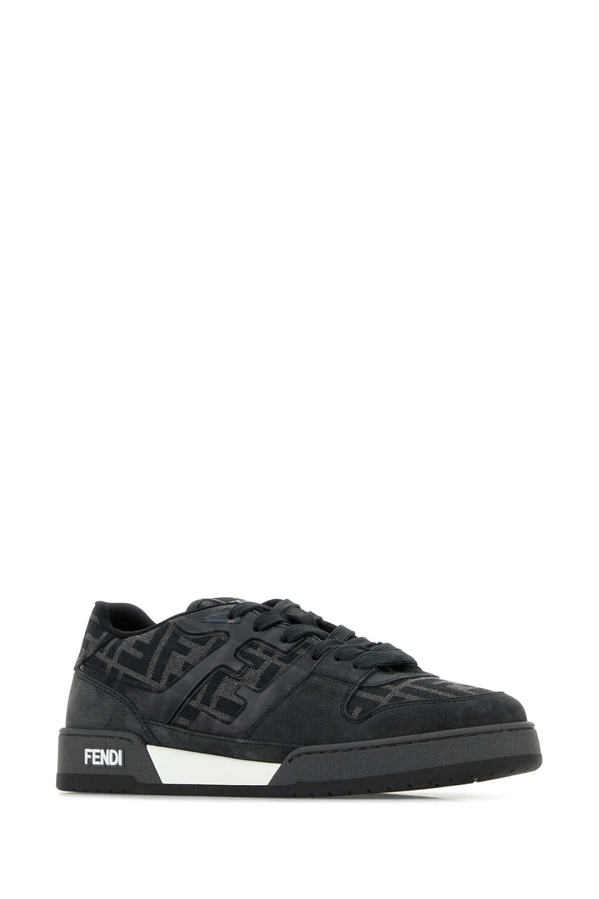 Fendi Logo - Jacquard Low - Top Sneaker — Black