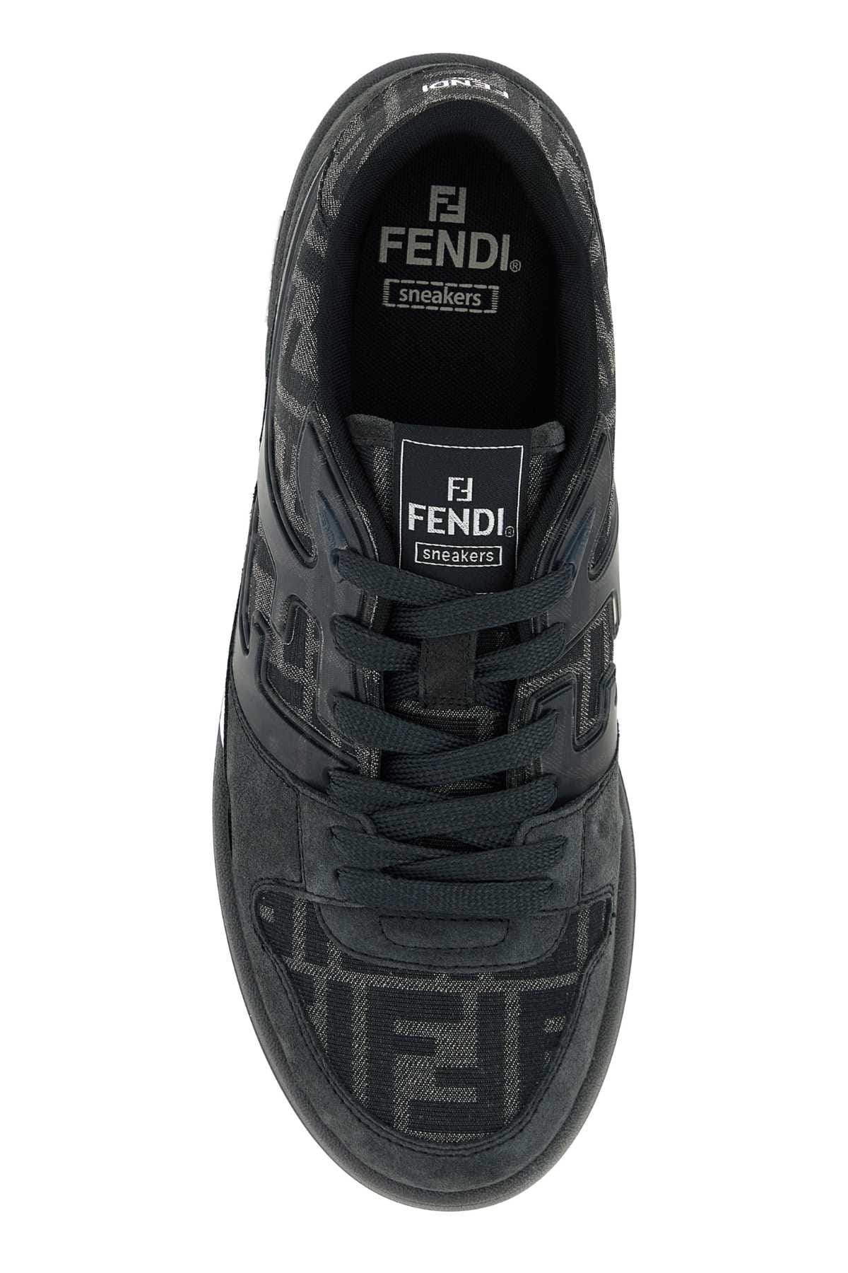 Fendi Logo - Jacquard Low - Top Sneaker — Black