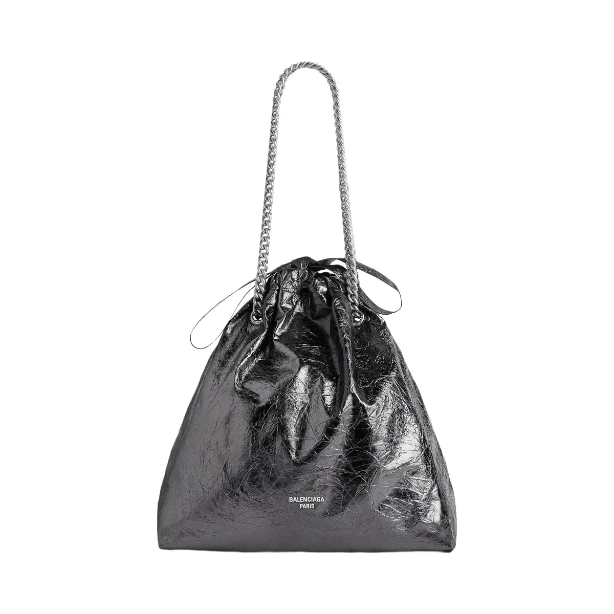 Balenciaga Crush Medium Metallized Tote Bag
