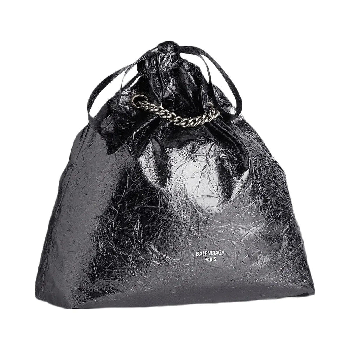 Balenciaga Crush Medium Metallized Tote Bag