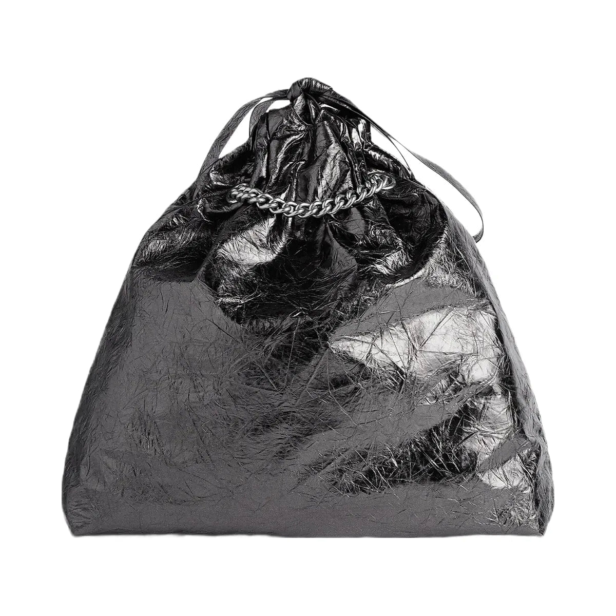 Balenciaga Crush Medium Metallized Tote Bag