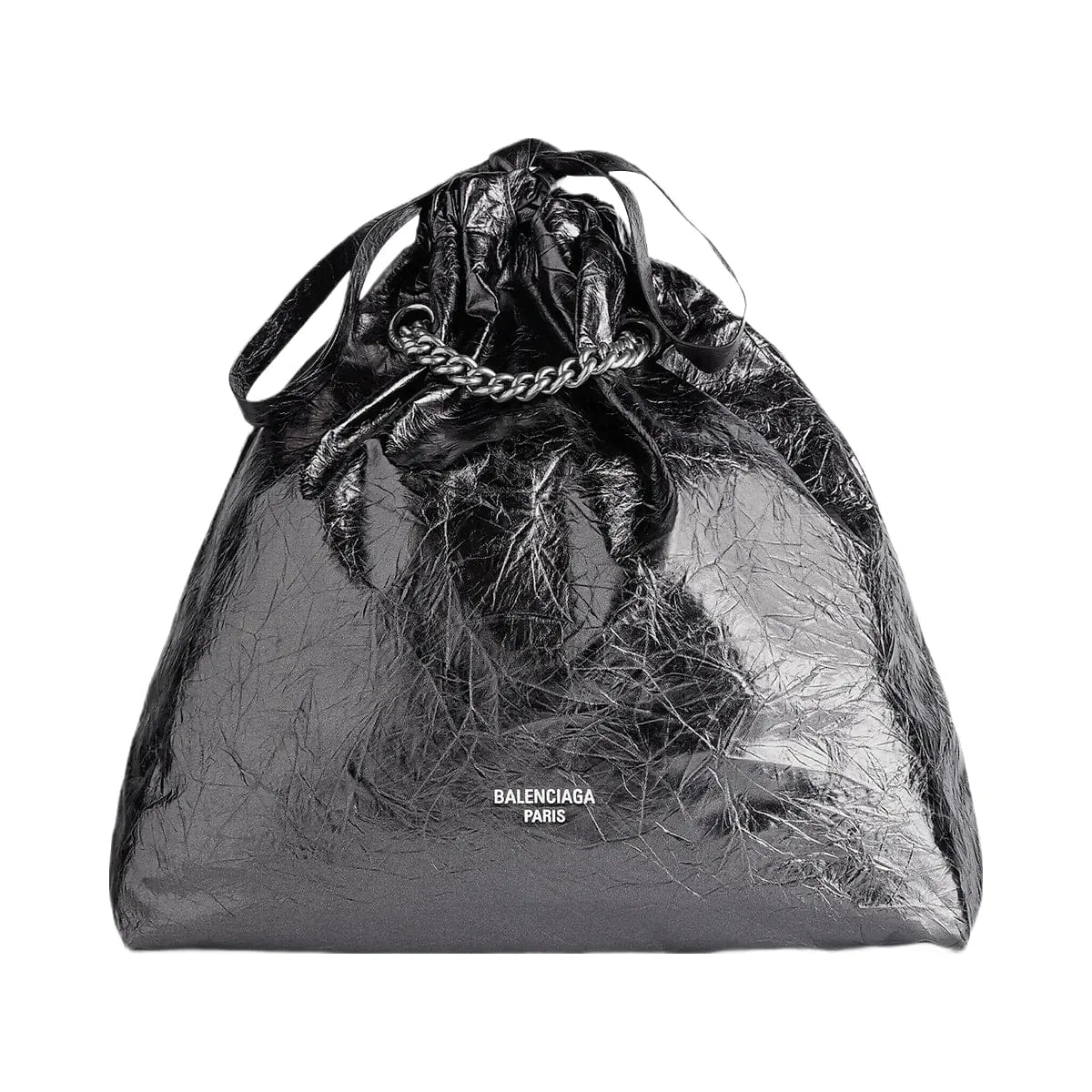 Balenciaga Crush Medium Metallized Tote Bag