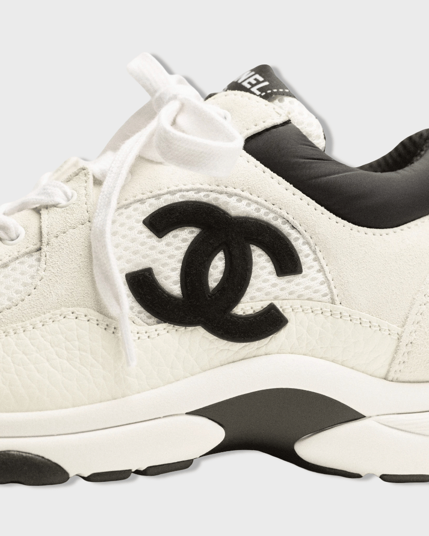 Chanel Trainers White & Mesh Suede