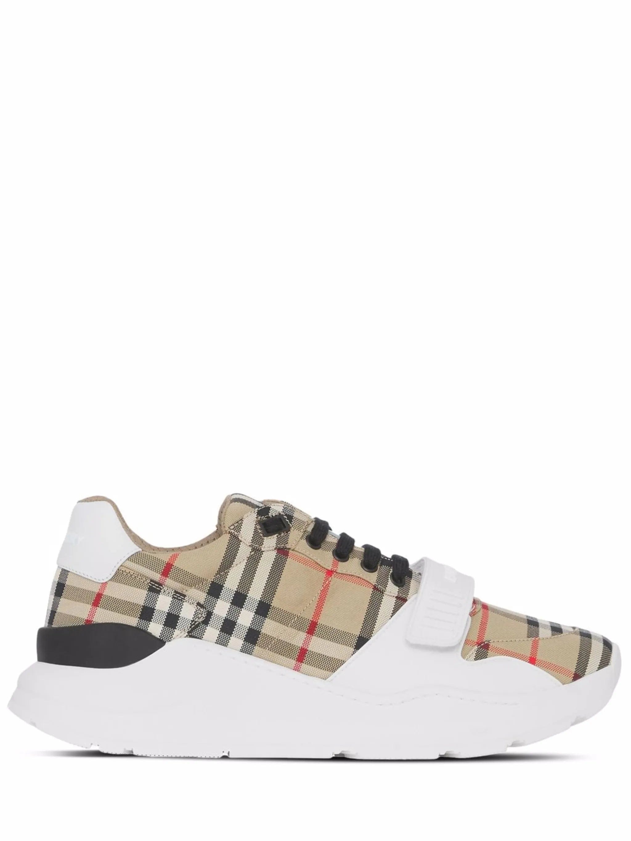Burberry Check and leather sneakers