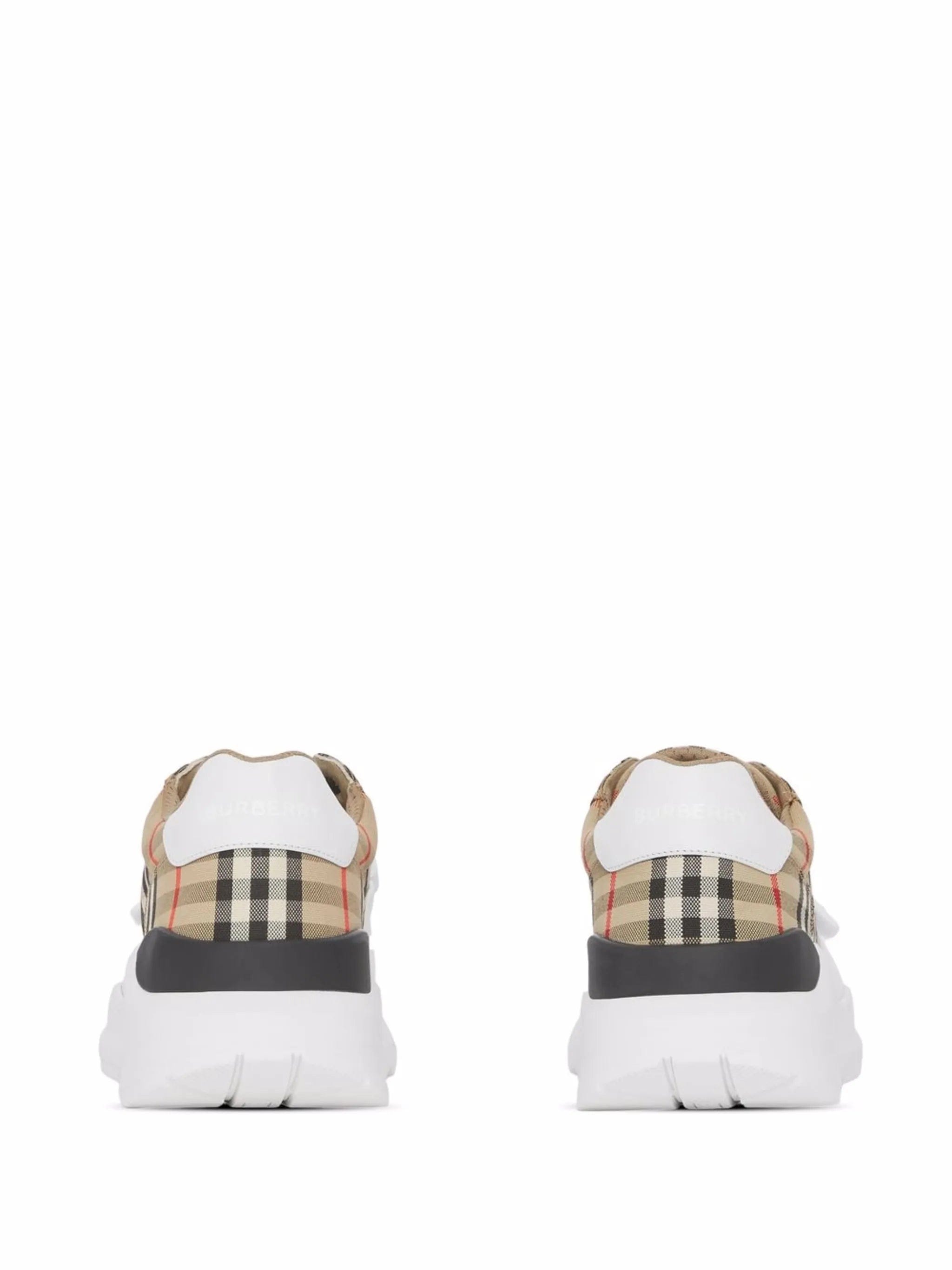 Burberry Check and leather sneakers