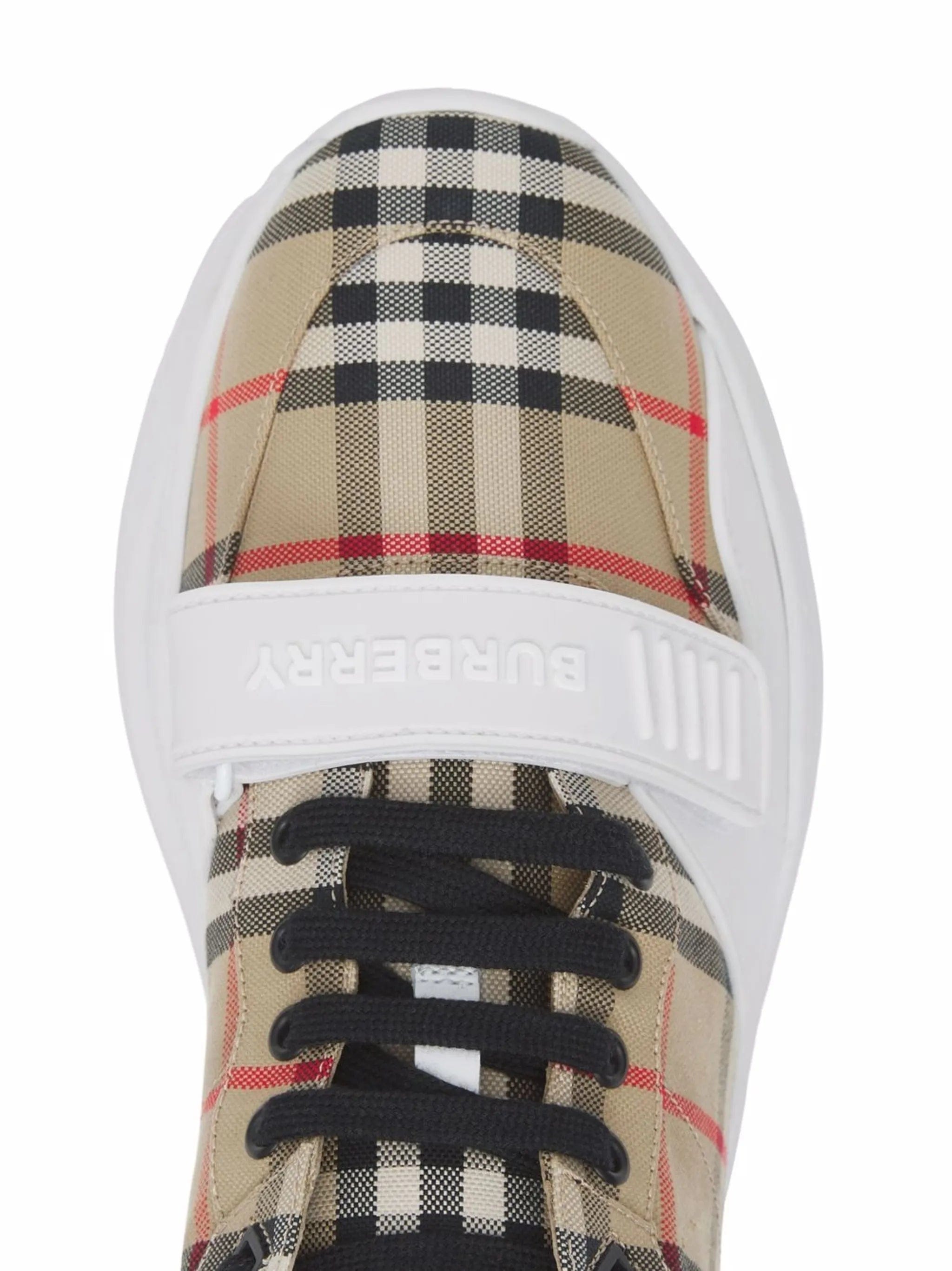 Burberry Check and leather sneakers