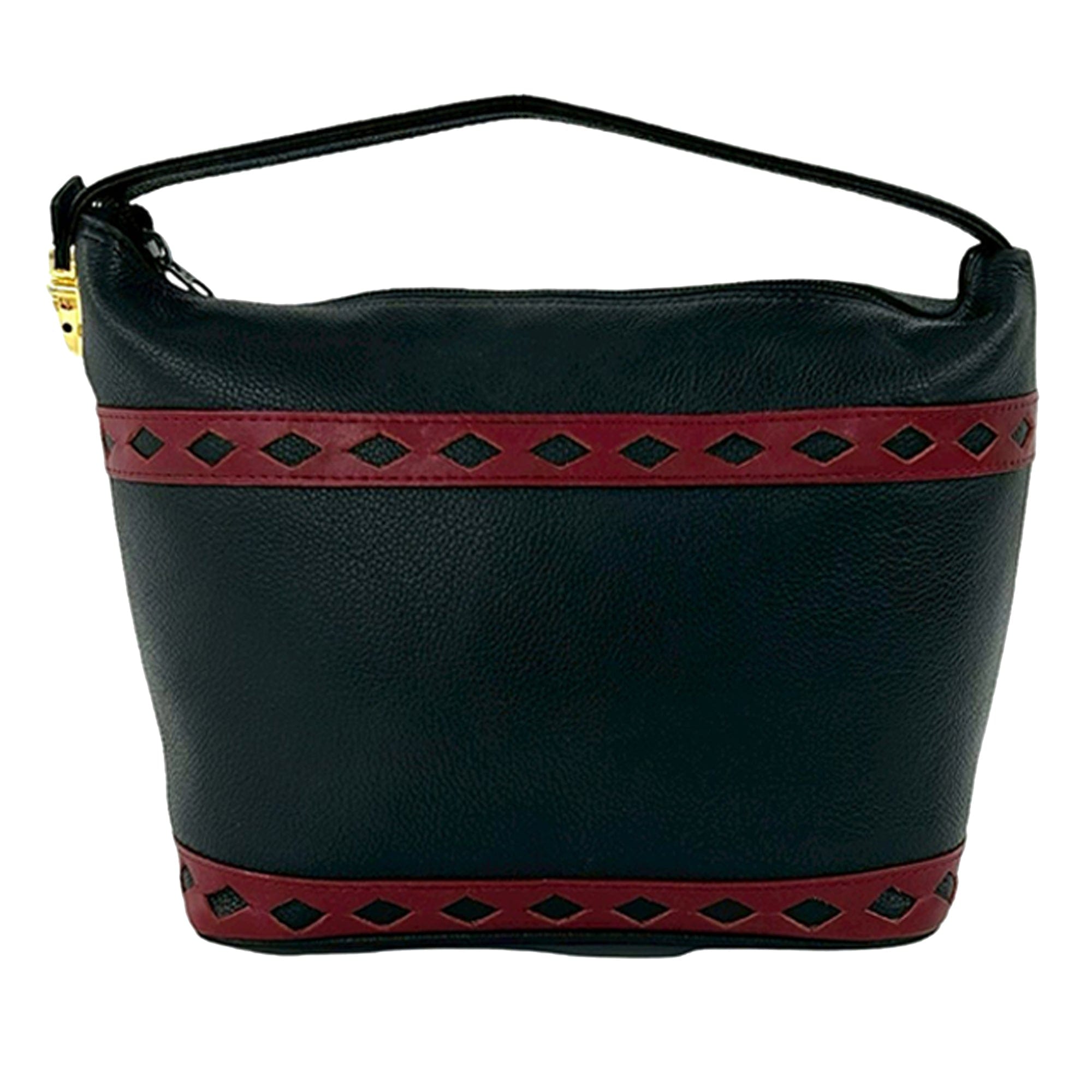 Saint Laurent Leather Diamond Cut Handbag