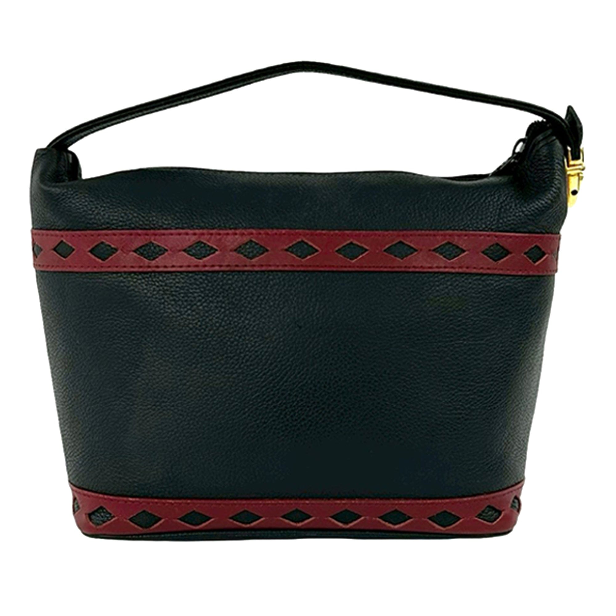 Saint Laurent Leather Diamond Cut Handbag