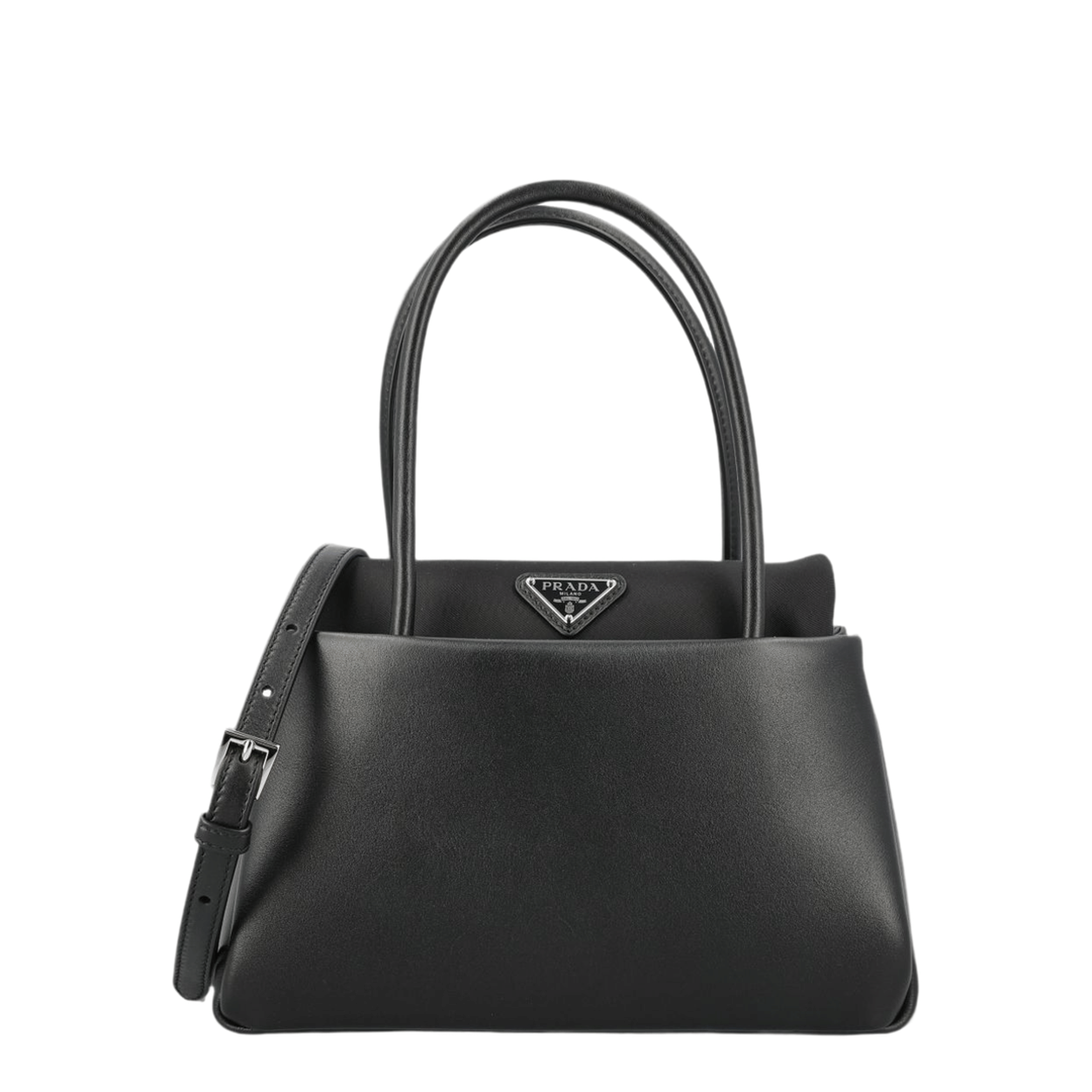 Prada Calf Leather Handbag - Black