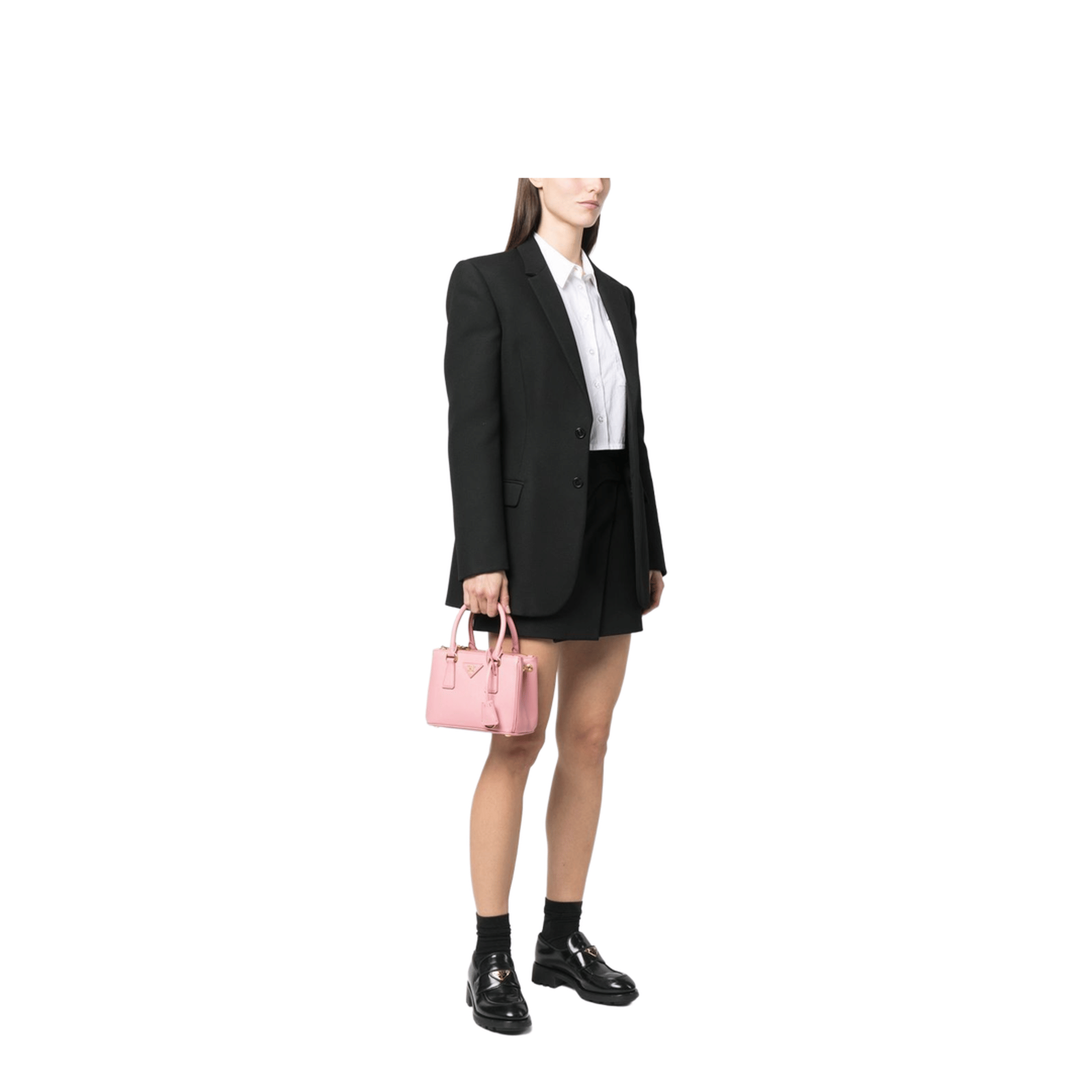 Prada Galleria Mini Saffiano Leather Handbag - Petal Pink