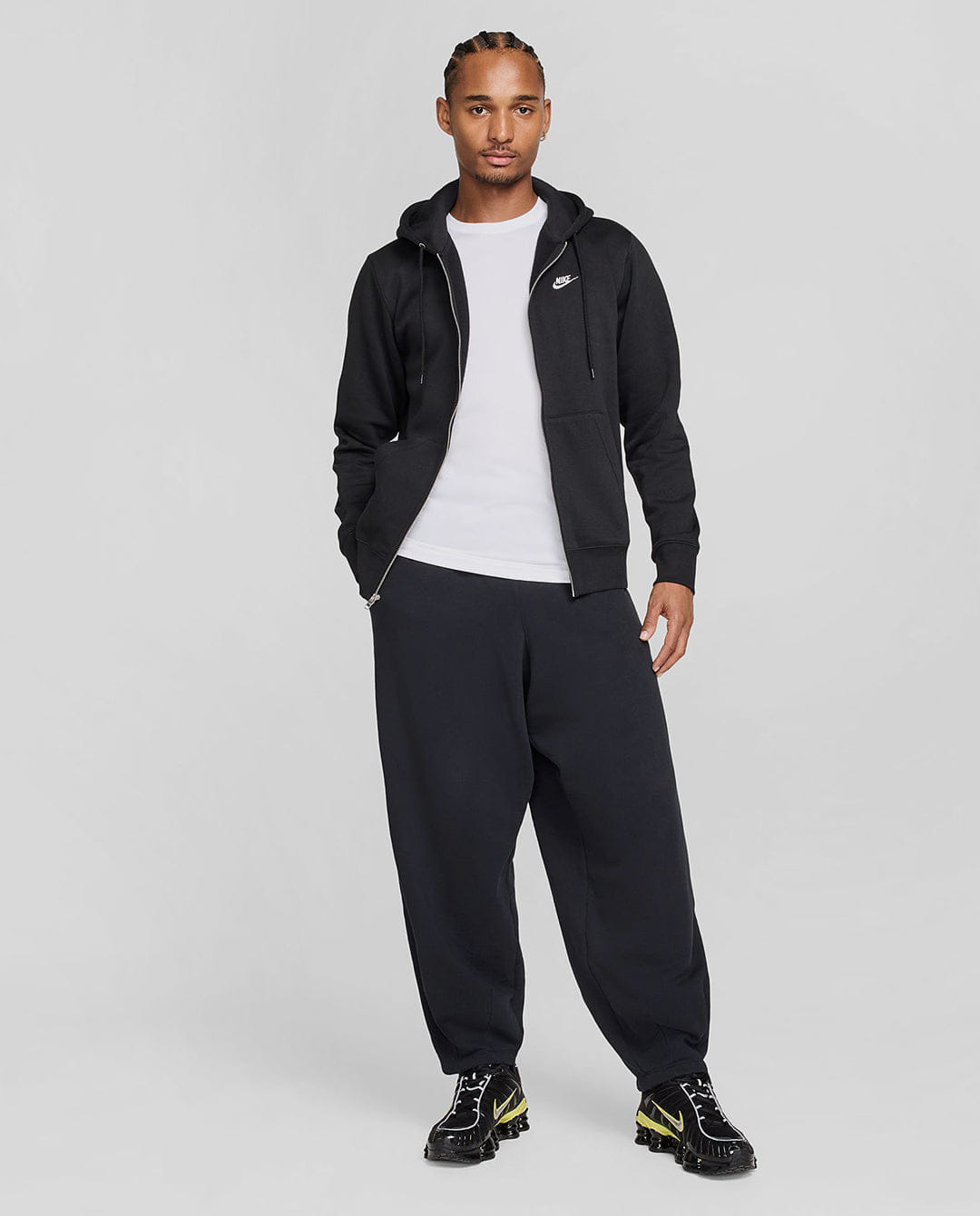 Nike - Club Full - Zip Fleece Hoodie - Black
