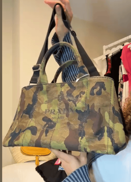 Prada Canapa Tote Bag Camo