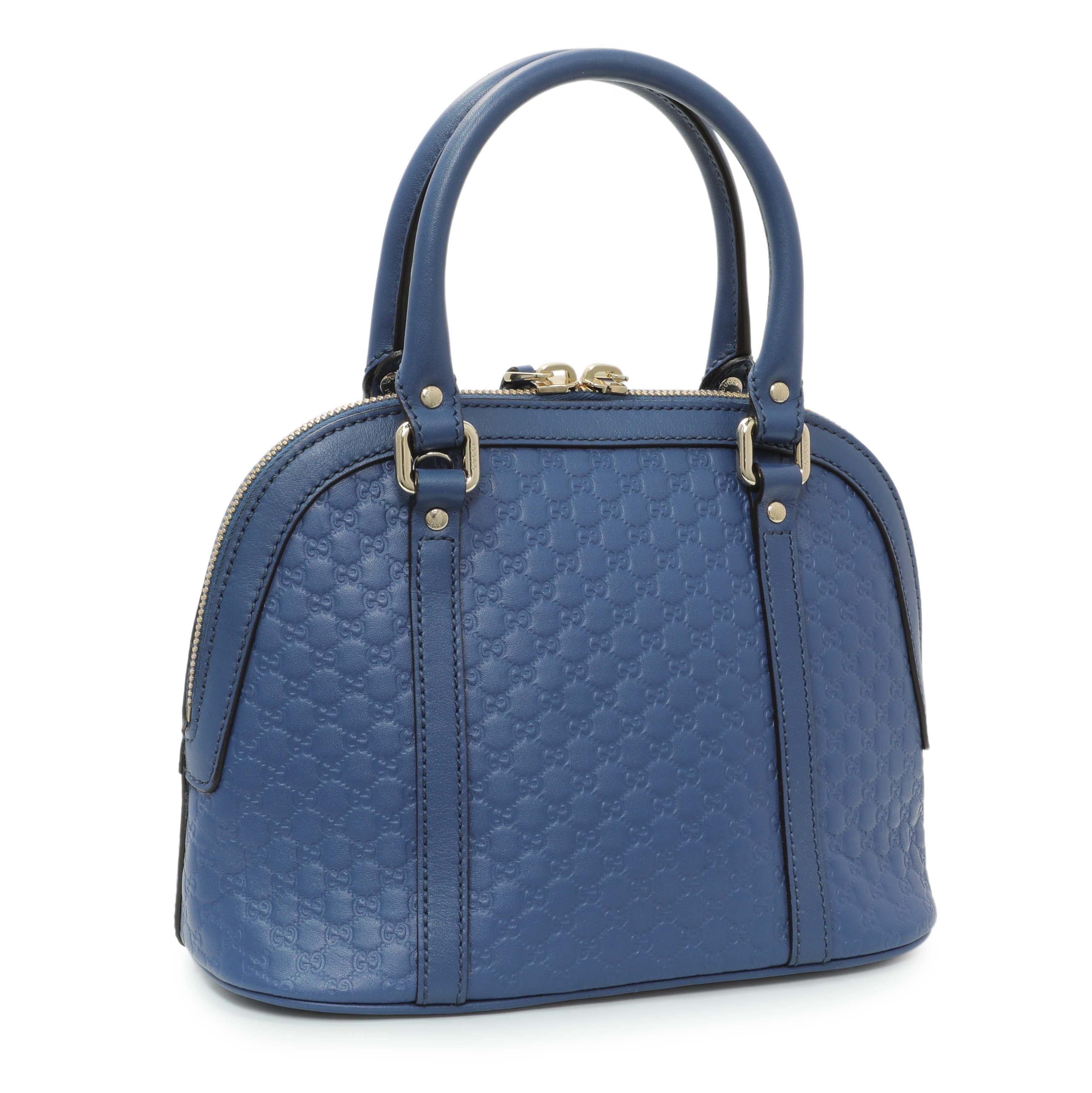 Gucci Blue Microguccissima Mini Dome Bag