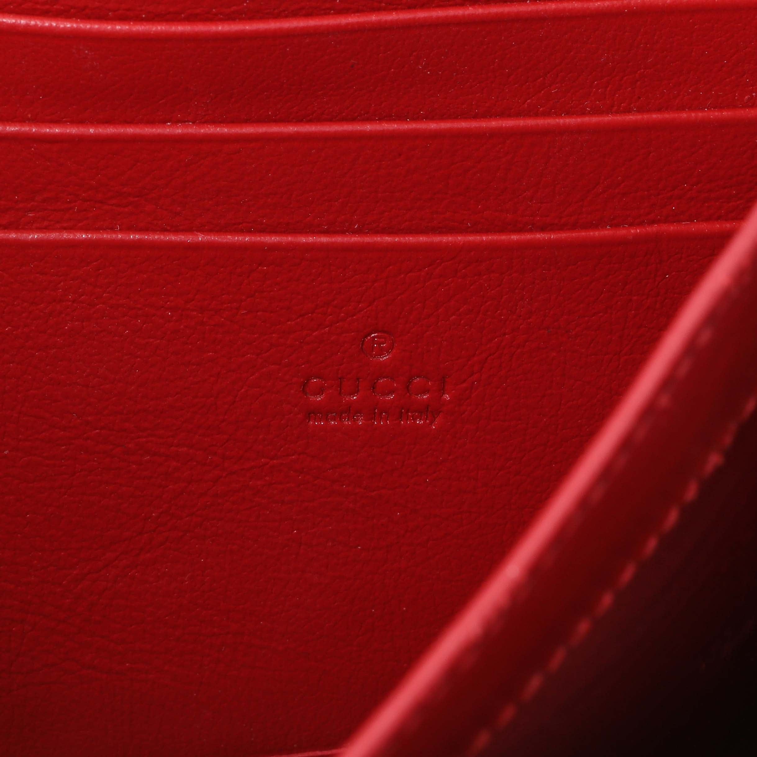 Gucci Monogram Multicolor Matelasse Diagonal GG Marmont Chain Wallet