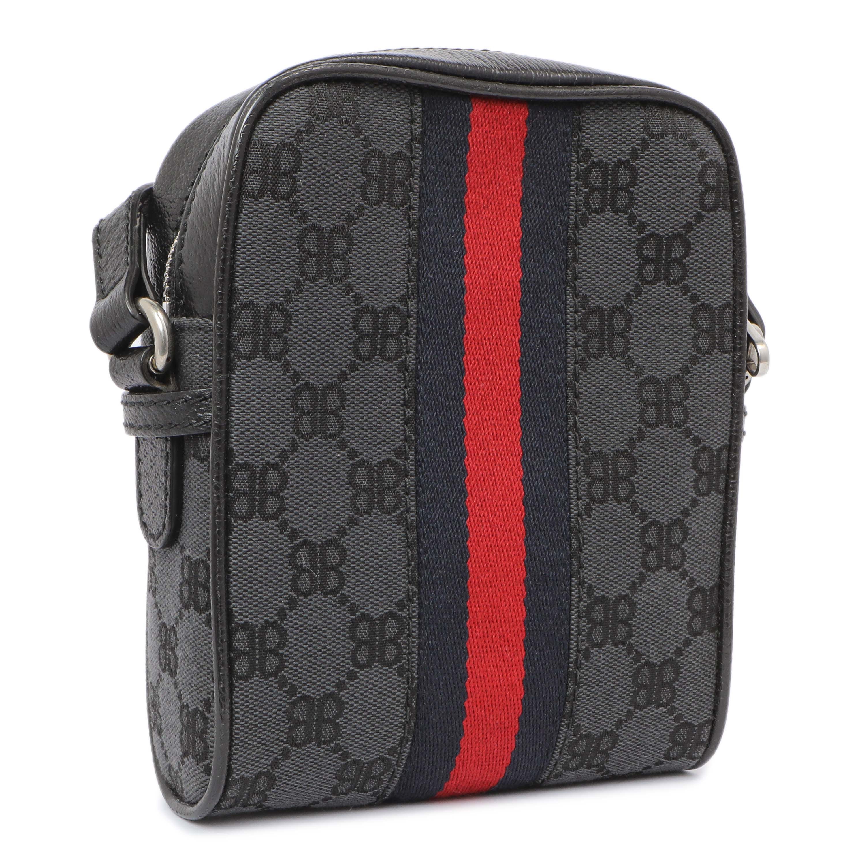 Gucci x Balenciaga BB Monogram Web Mini Ophidia Messenger