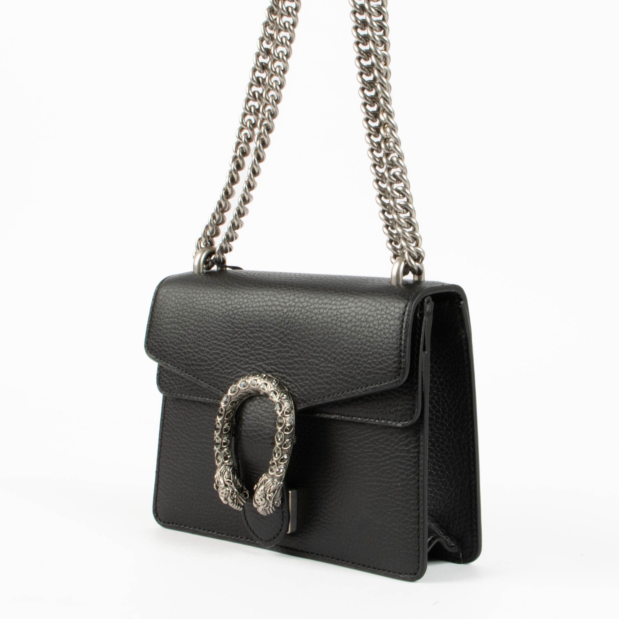 Gucci Black Crystal Small Dionysus Bag