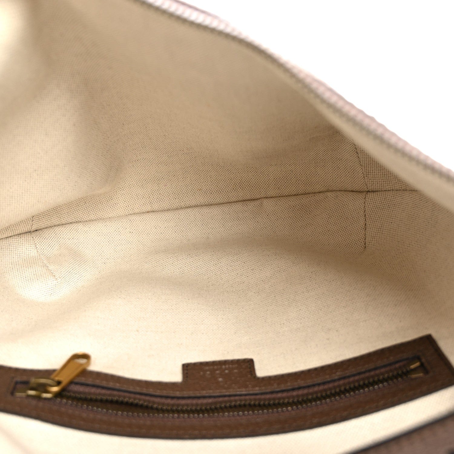 Gucci GG Supreme Monogram Web Small Ophidia Half Moon Hobo Brown