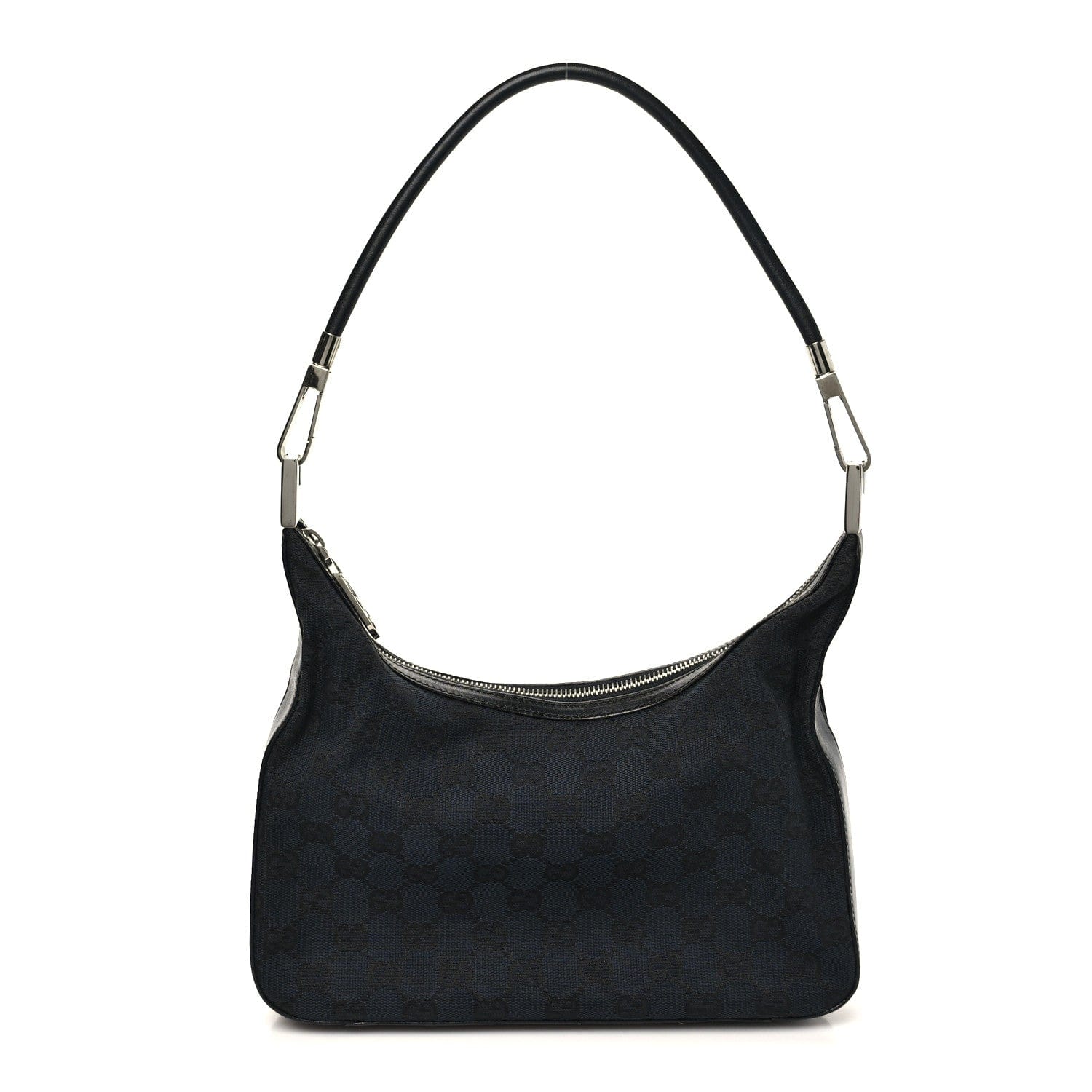 Gucci Monogram GG Clasp Hobo Black