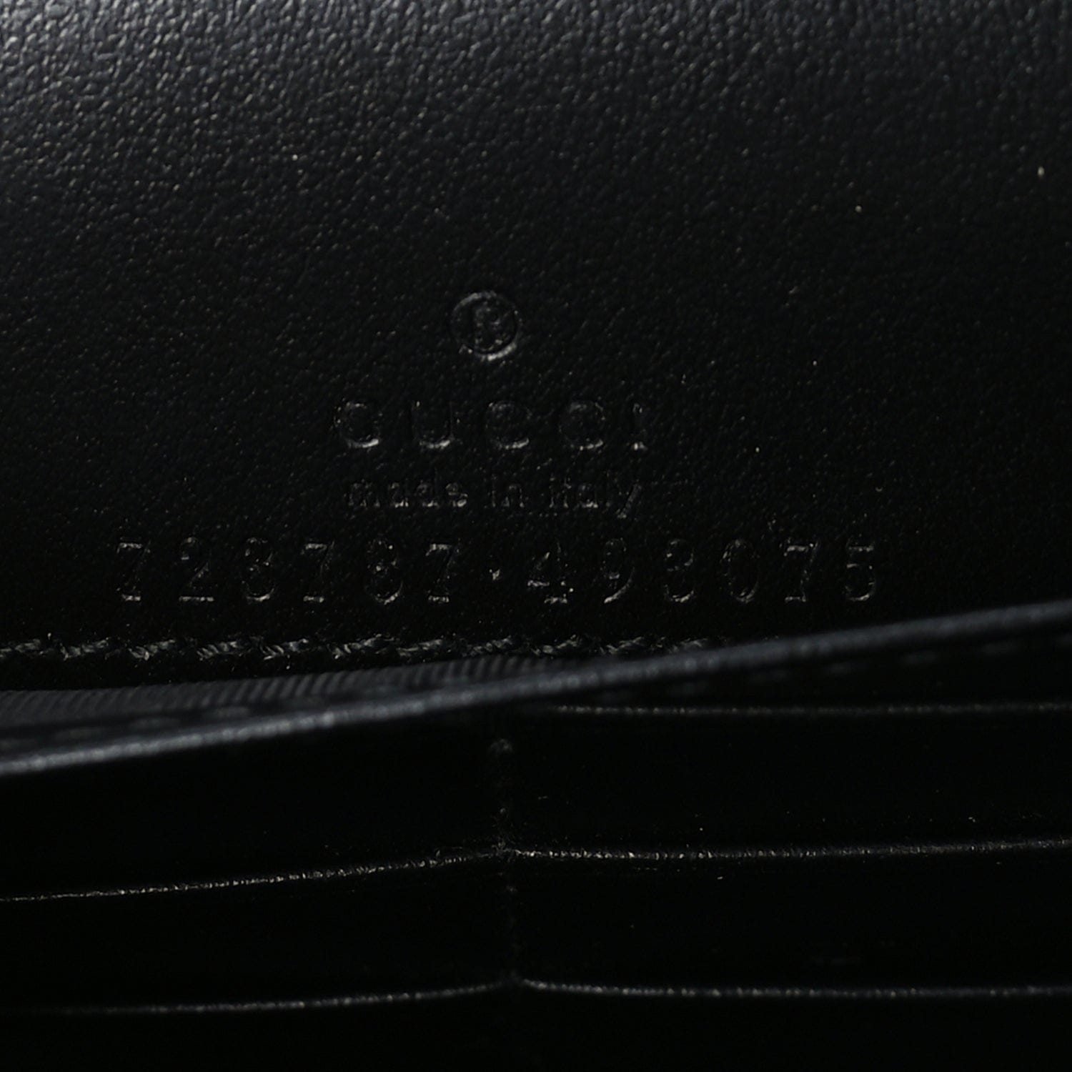 Gucci Calfskin GG Matelasse Chain Wallet Black