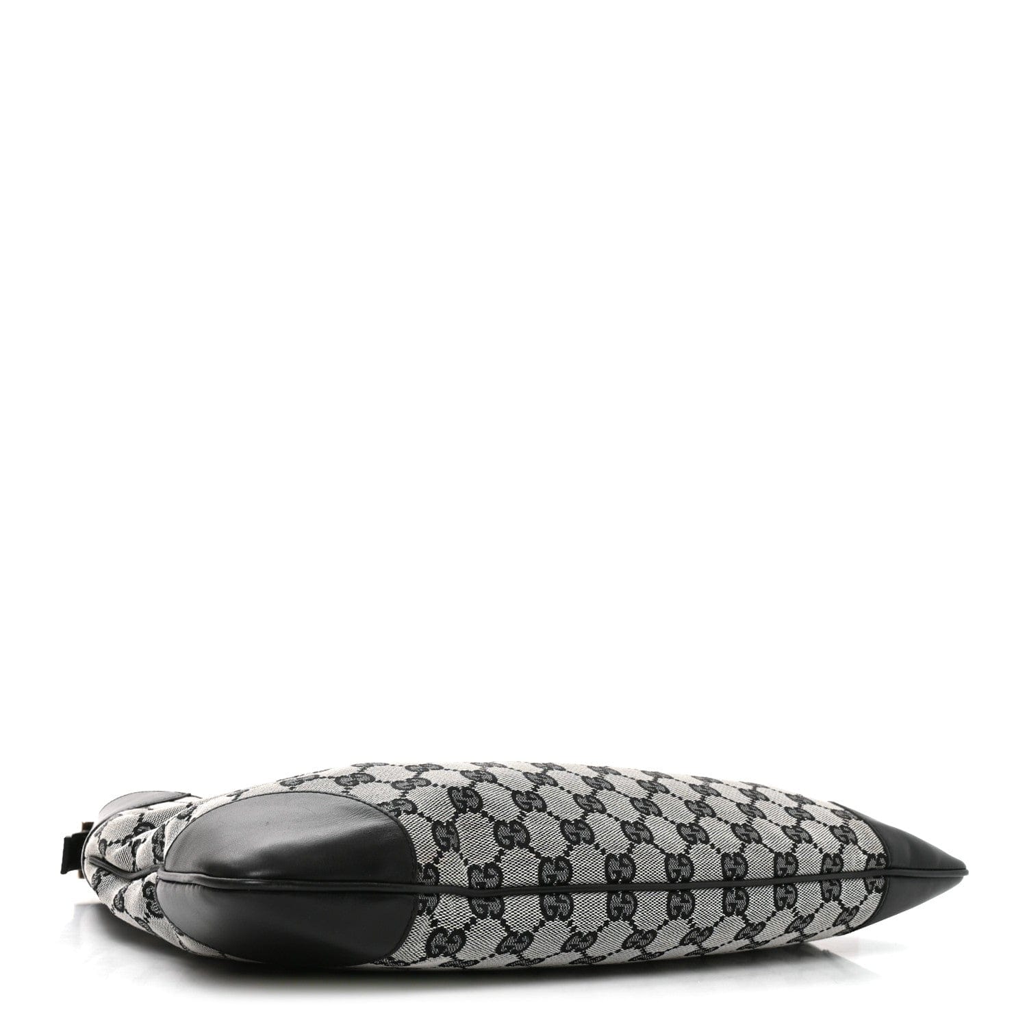 Gucci Monogram Lobster Clasp Jackie O Hobo Beige Black