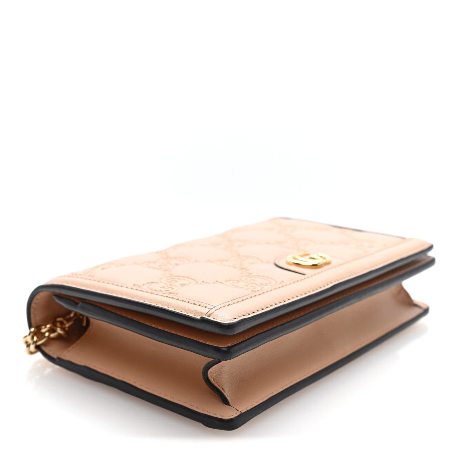 Gucci Calfskin GG Matelasse Chain Wallet Perfect Pink