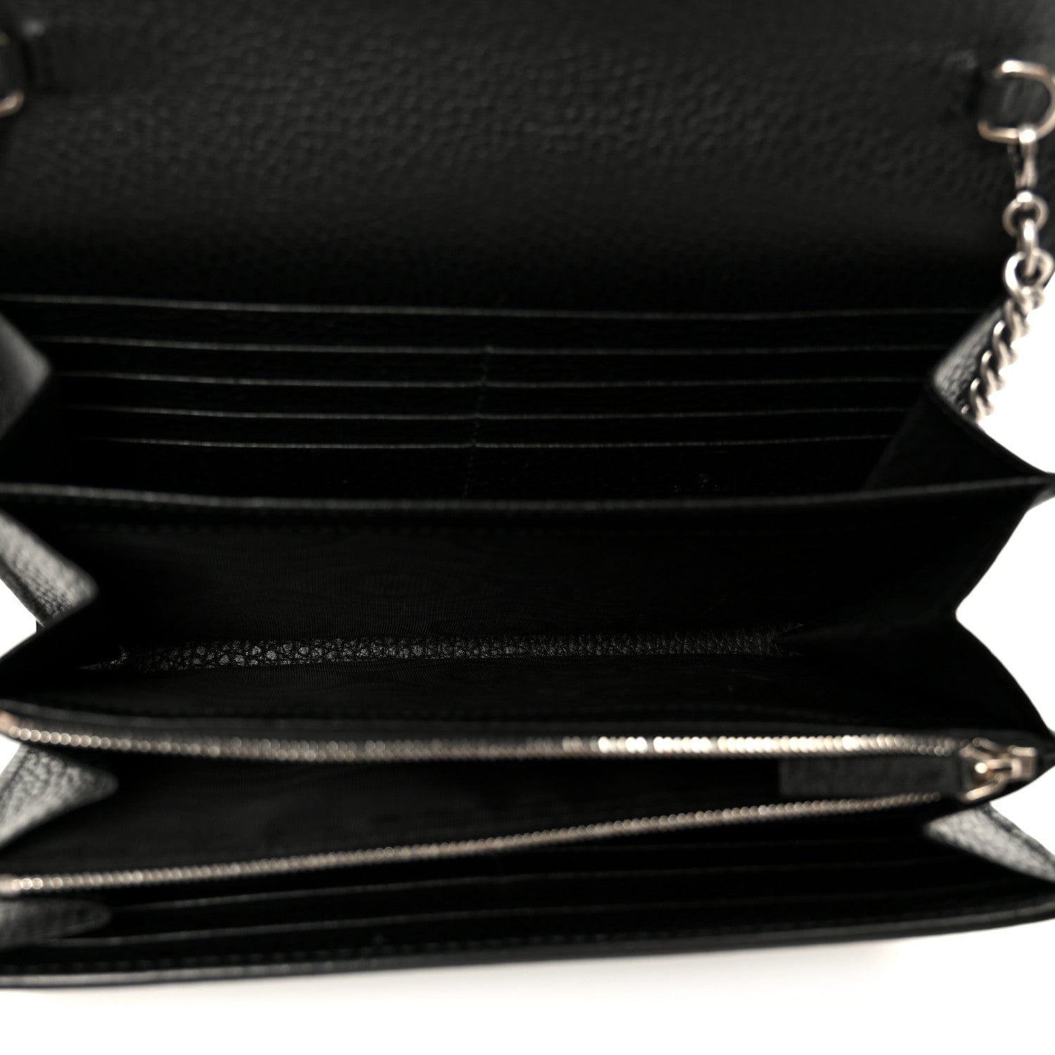 Gucci Calfskin Mini Dionysus Chain Wallet Black